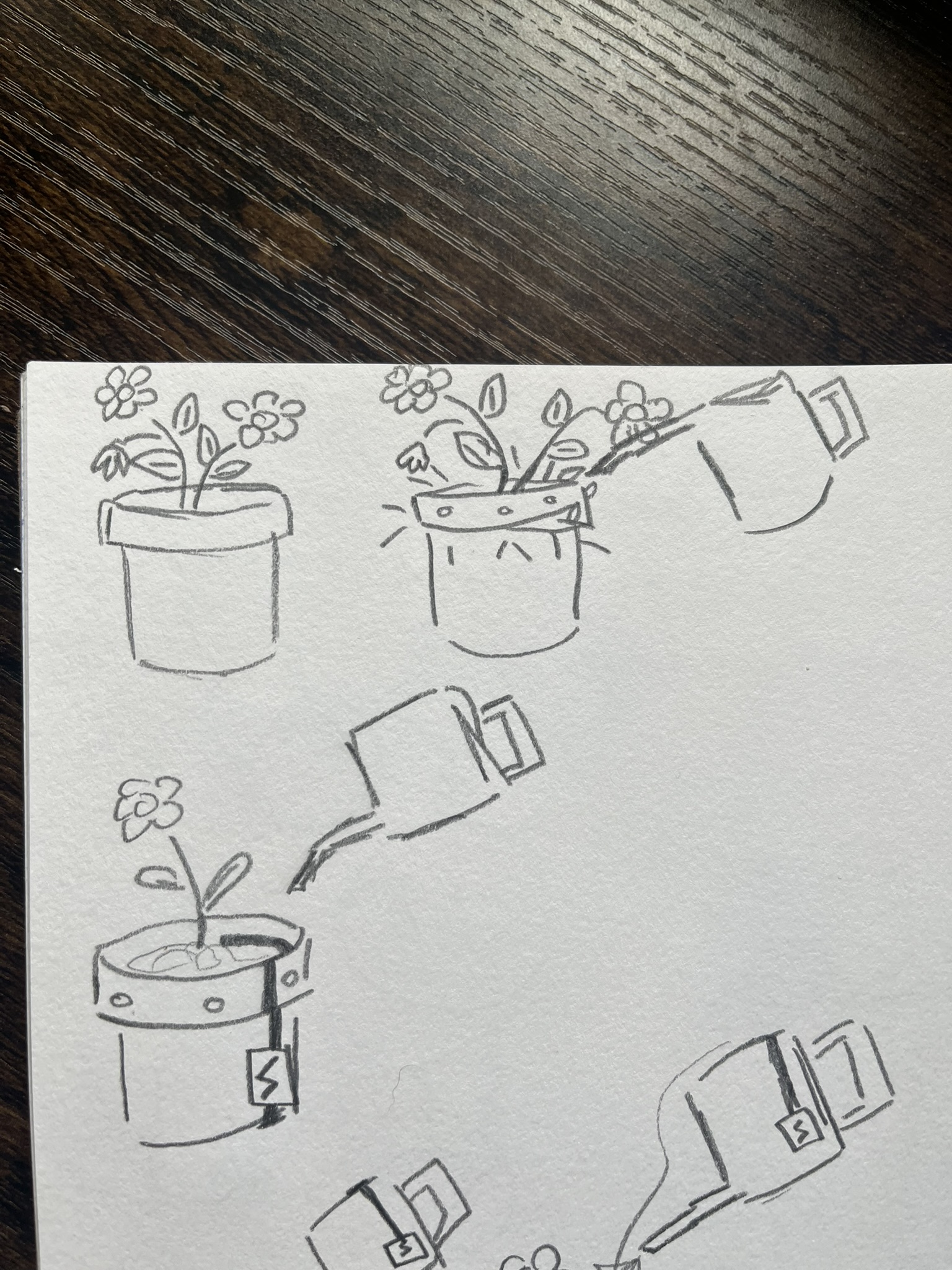 By far my most expanded upon idea is my watering can one, I believe because while I do like it I also just really wanted to solve how I would construct this.