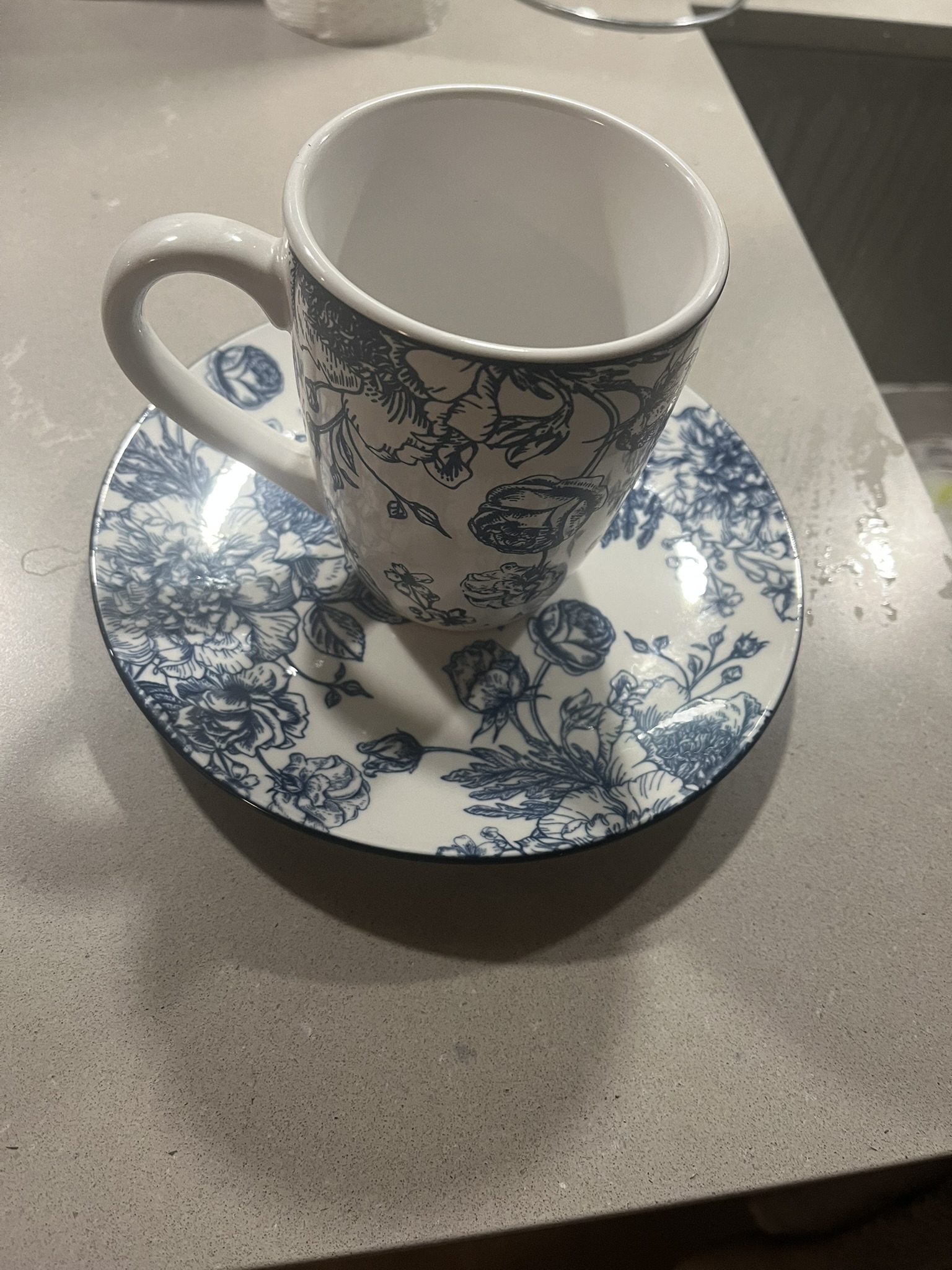 This is the plate and cup I was thinking of using for that  previous cup idea.