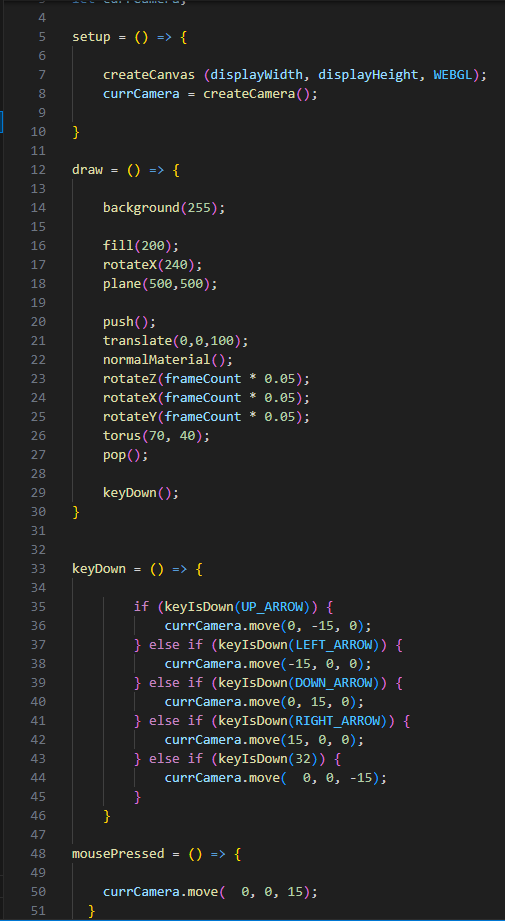I really liked playing with the example code for this project and kept iterating changing values.