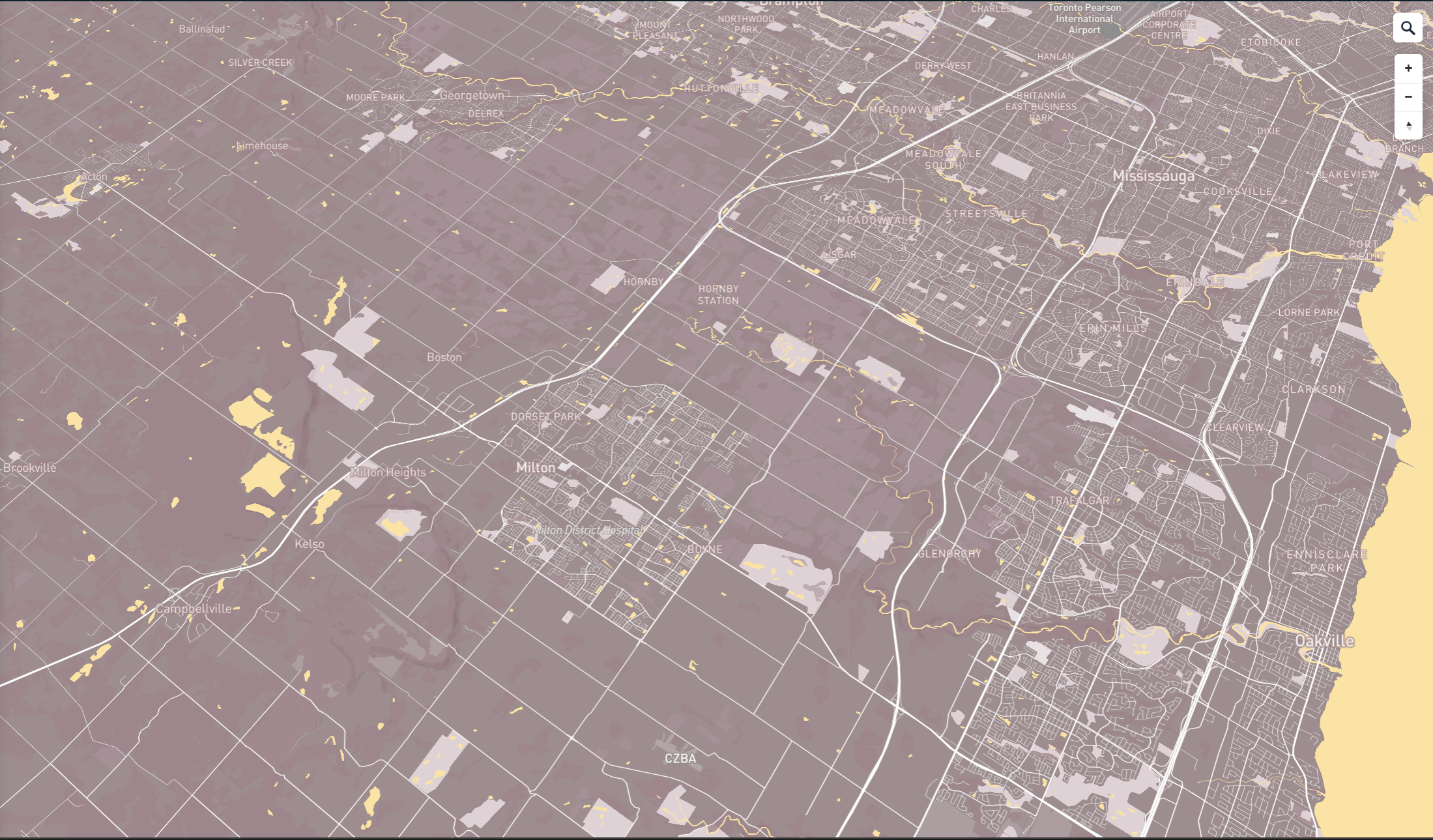 This colour scheme suffers the opposite issue of being too washed out and similar, it's hard to see the different areas.